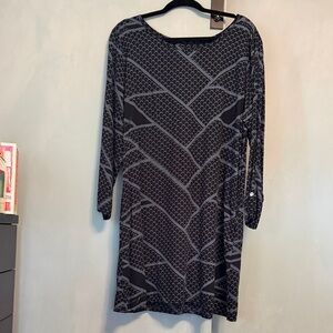 Living Hula Hawaiian Print Long Sleeve Dress